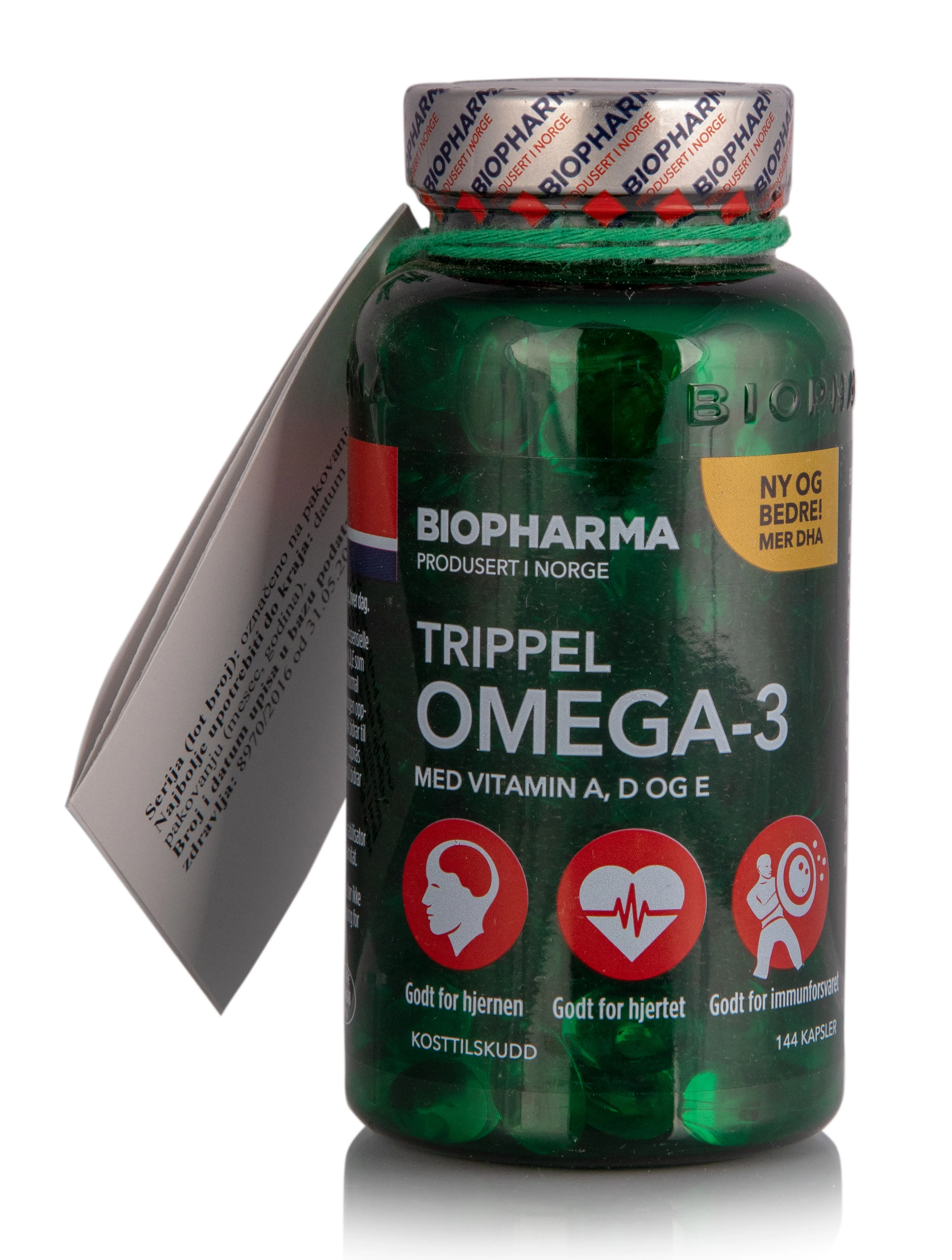 Omega-3 norveške kapsule 144 kom. Biopharma